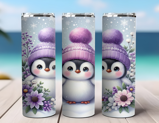 FLORAL PENGUINS TUMBLER
