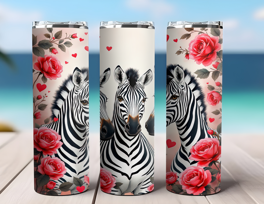 FLORAL ZEBRA TUMBLER
