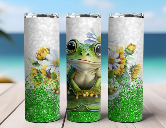 FROG ON LILY PAD TUMBLER