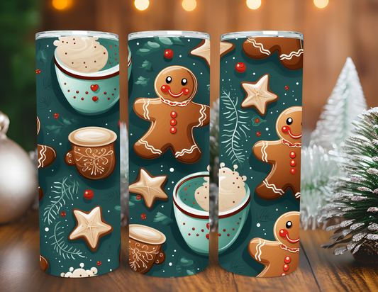 GINGERBREAD AND STARS TUMBLER