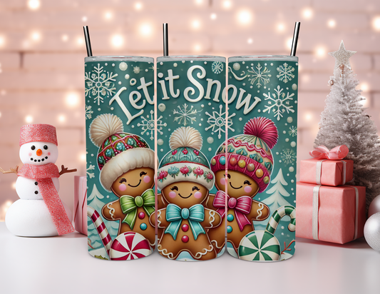 LET IT SNOW GINGERBREAD TUMBLER