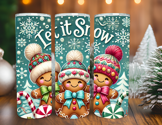 LET IT SNOW GINGERBREAD TUMBLER