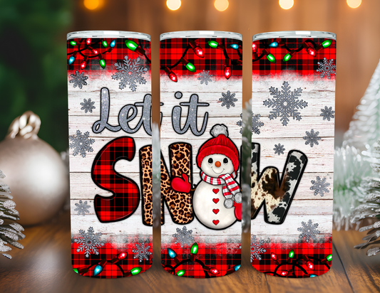 LET IT SNOW RED TUMBLER