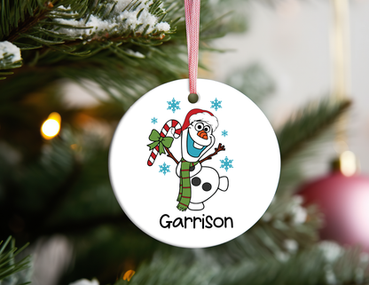 PERSONALIZED OLAF ORNAMENT
