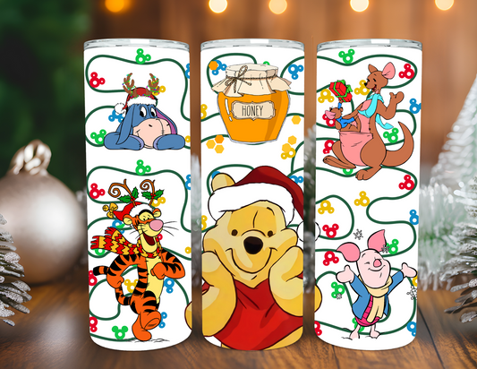 POOH BEAR CHRISTMAS TUMBLER
