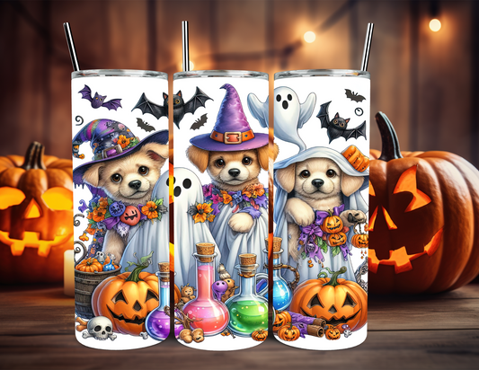 PUPPIES HALLOWEEN TUMBLER