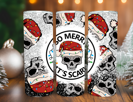 SKULLS SO MERRY CHRISTMAS TUMBLER