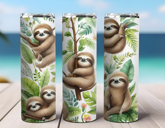 SLOTHS WATERCOLOR TUMBLER