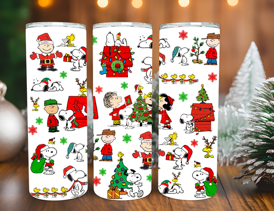 CHARLIE BROWN AND FRIENDS CHRISTMAS TUMBLER