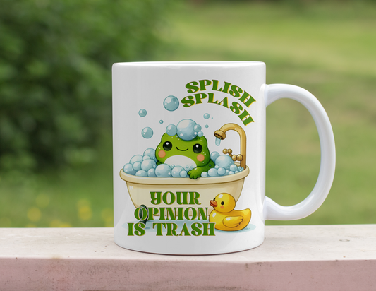 SPLISH SPLASH CUTE FROG MUG