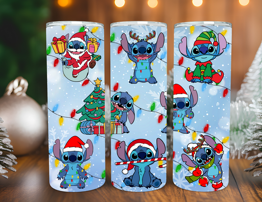 STITCH AND FRIENDS CHRISTMAS TUMBLER