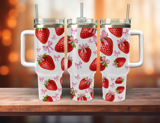STRAWBERRIES 40 OZ TUMBLER