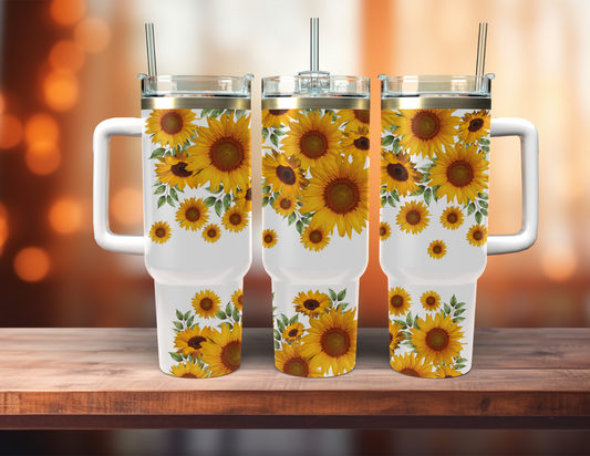 SUNFLOWERS 40 OZ TUMBLER