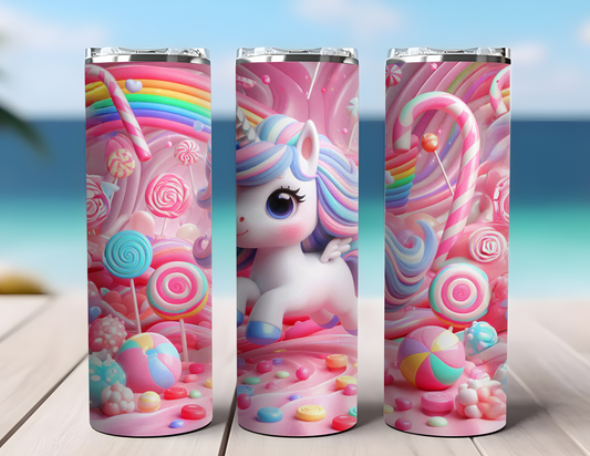 UNICORNS WITH CANDY TUMBLER