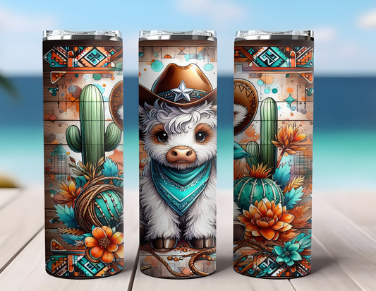 WESTERN HIGHLAND COW TUMBLER